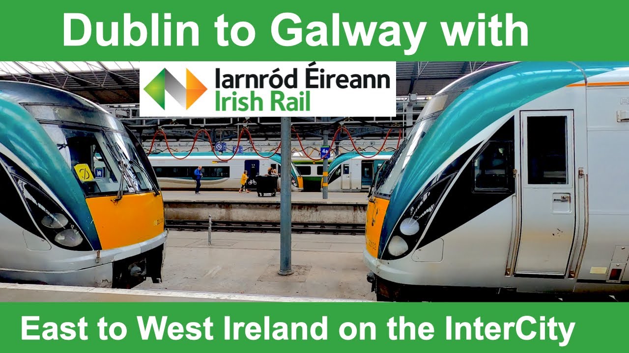 Irish Rail InterCity from Dublin to Galway - from East to West Ireland by train