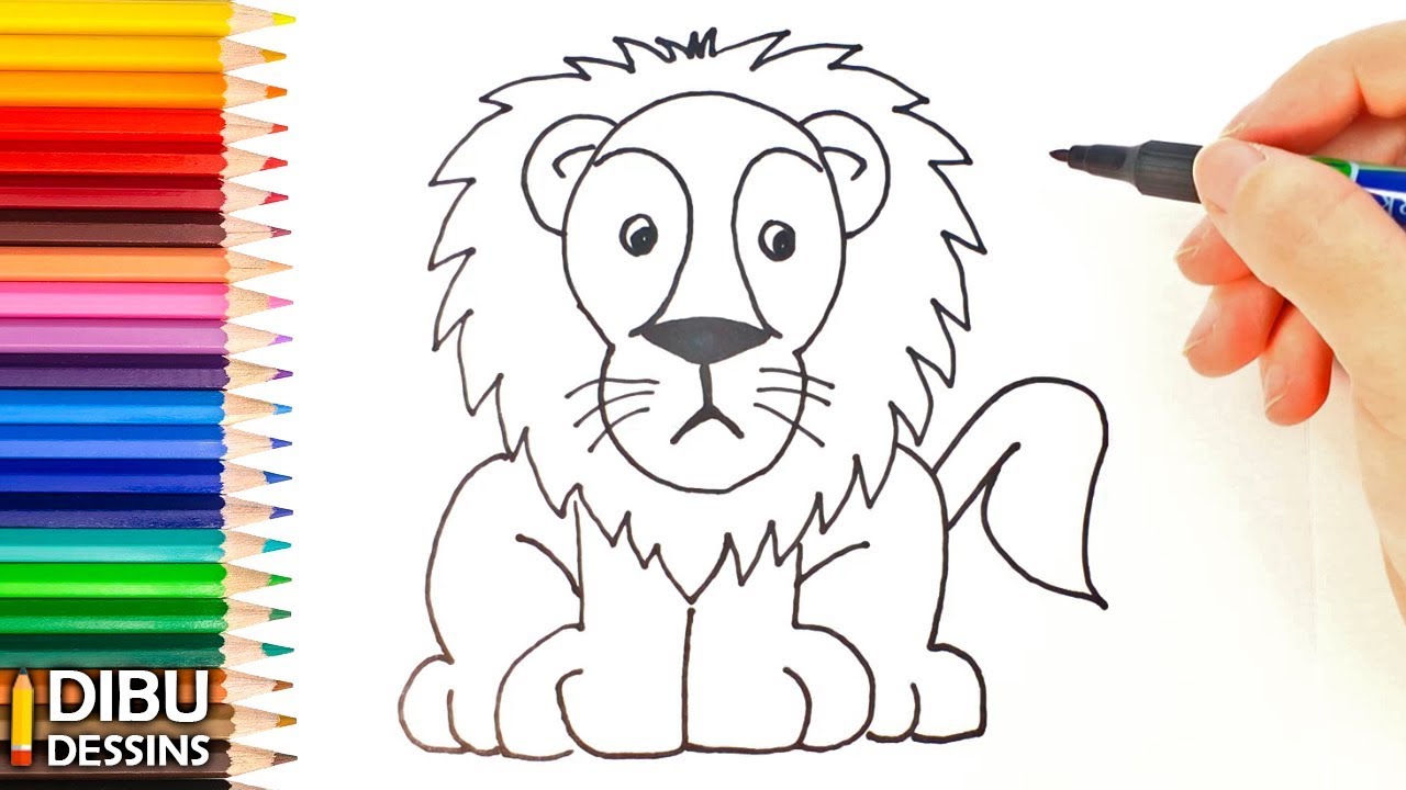 Comment Dessiner Un Lion Etape Par Etape Youtube