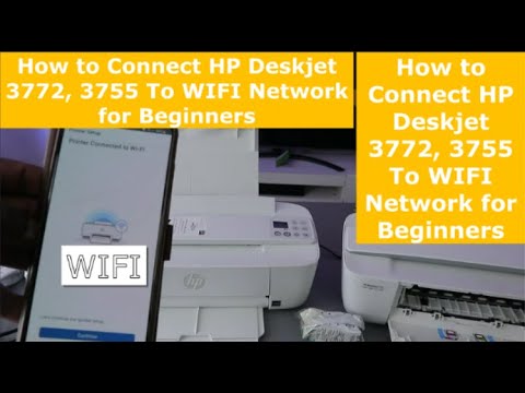 How to Connect HP Deskjet 3762, 3772, 3755 Wireless Printer To WIFI with a  Computer, Laptop 