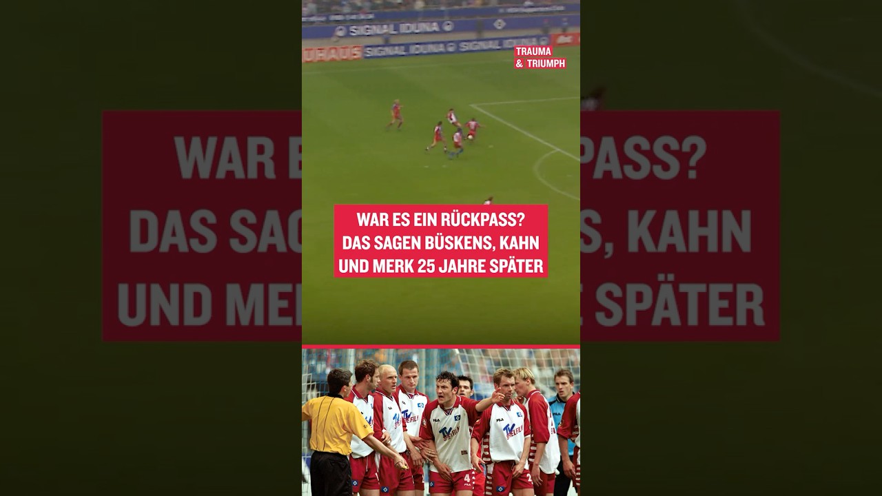 Rückpass oder nicht? Auch 25 Jahre später sind sich Büskens, Kahn und Merk nicht einig