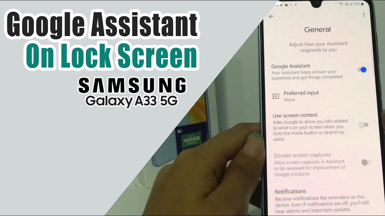 How To Use Google Assistant On Lock Screen Samsung A33 5G