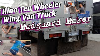 Hino Ten Wheeler Truck(wing van)Mudguard design