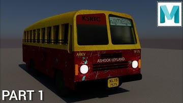 KSRTC OLD BUS 3D MODELING IN MAYA PART 1