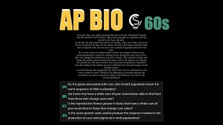 2023 AP Bio Question 43 - Genetic Basis of Phenotypic Variation