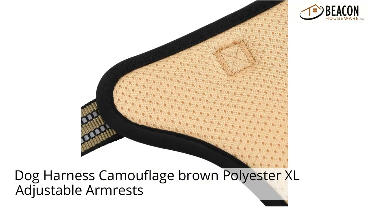 Dog Harness Camouflage brown Polyester XL Adjustable Armrests