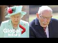 Queen knights 100-year-old WWII vet Tom Moore, who raised millions for COVID-19 relief