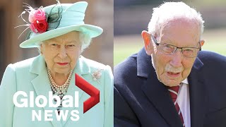Queen knights 100-year-old WWII vet Tom Moore, who raised millions for COVID-19 relief
