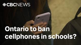 Why is Ontario considering a cellphone ban in schools?
