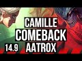 Camille vs aatrox top  comeback 7 solo kills  euw diamond  149