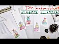 Last minute! Christmas gifts idea | DIY Christmas bookmarks | Watercolor painting | Ink pen sketch