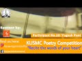 Kusmc poetry competition 18 yogesh pant 