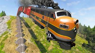 Train vs 💥Stairs Crashes 10 and Cars vs Rails  - BeamNG.Drive screenshot 5