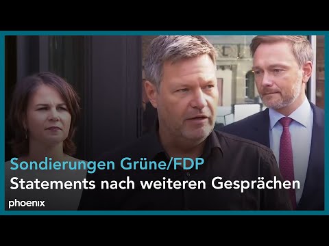 Vorsondierungen: Statements von FDP & Grünen nach Treffen