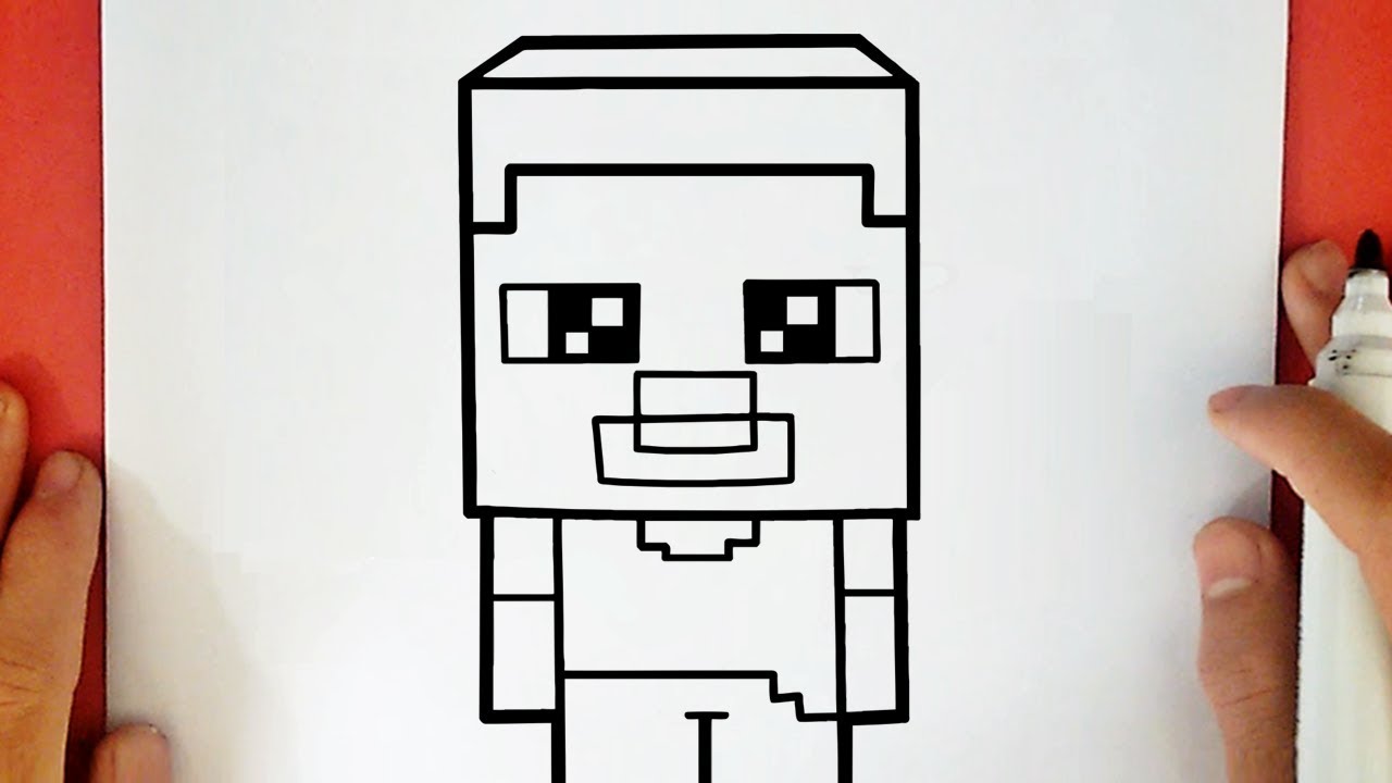 Desenho de Minecraft Armadura de Diamante de Steve para colorir