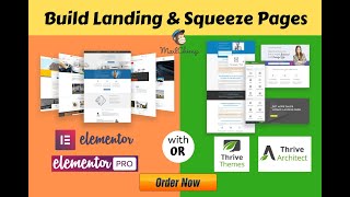 Landing, Squeeze Page & Sales Funnel with Elemetor pro and Thrive builder