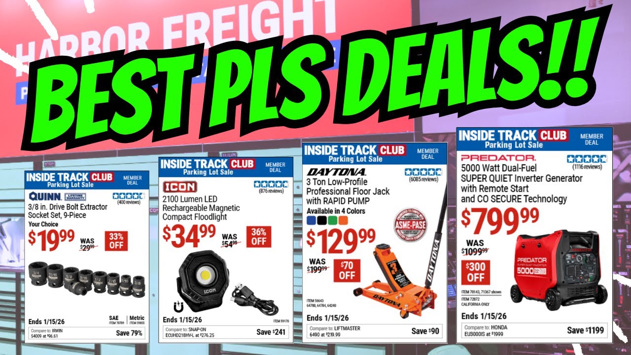 Лучшие предложения Harbor Freight на распродаже на парковке 12 января — скидки более 30%!!