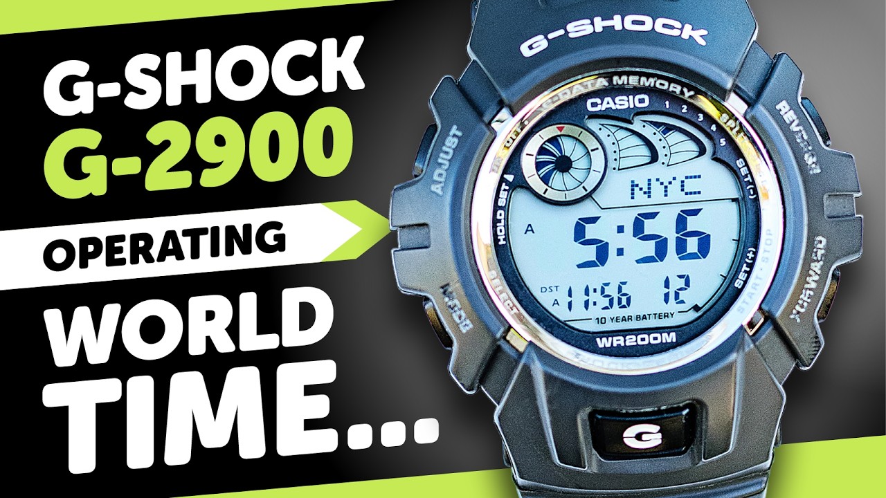 #CASIO G-Shock G-2900 (2548) TUTORIAL - How to OPERATE WORLD TIME!