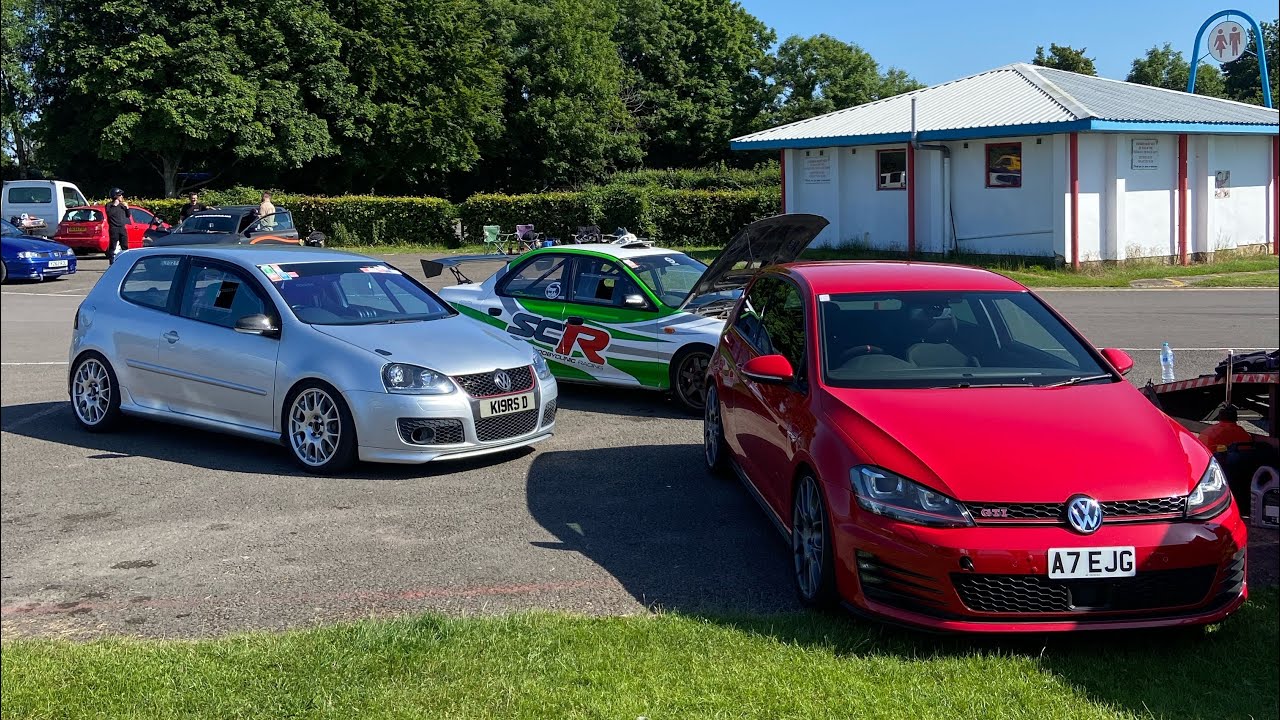 Mk7 golf GTi & mk5 golf GTi laps at castle Combe