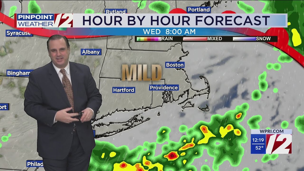 WPRI 12 Weather Forecast for 11/25/25: Rain arrives this evening - YouTube