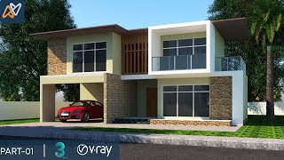 3Ds Max & Vray Exterior Modeling Tutorial- Part-1