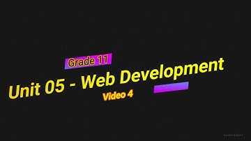 ICT Grade 11 || Unit 05  ||Web Development || HTML - OL, UL, DL||Video - 4