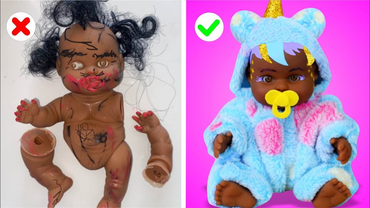 Transformação Incrível de Boneca Velha em Bebe Reborn #2 😍