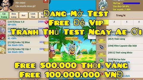 Nro Lậu Mới Nhất Vừa Mở Test Free 100 Triệu Đồng 500000 Thỏi Vàng Free Đệ Vip Free SKH Có IOS