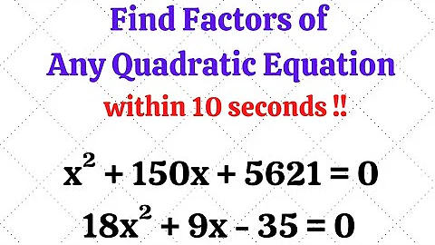 Find Factors of Any Quadratic Equation|Short Trick|CBSE Maths|Competitive Exams|@simplemathslogics