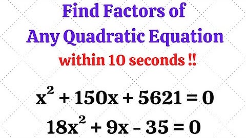 Find Factors of Any Quadratic Equation|Short Trick|CBSE Maths|Competitive Exams|@simplemathslogics