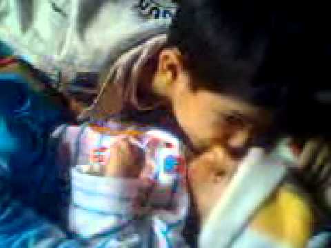 Saad Kissing His Little Brother