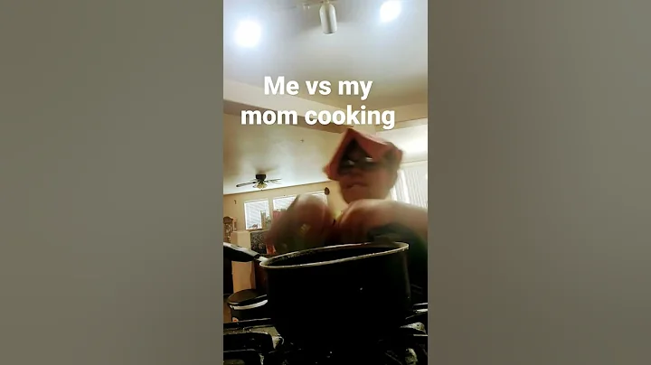 me vs my mom. cooking
