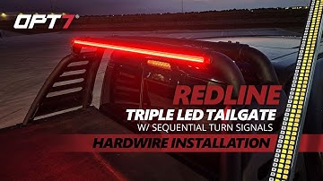 [HOW TO] Install OPT7 Redline Triple LED Tailgate Light Bar by Hardwiring on 2022 Ram TRX Truck Mods