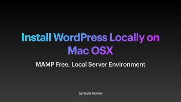 Install WordPress on Your Mac intel or M1 Using MAMP