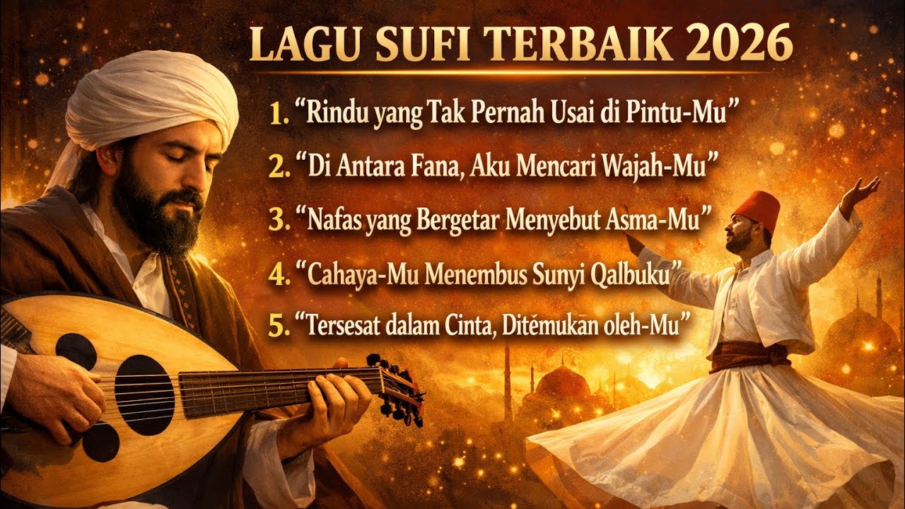 LAGU SUFI TERBAIK 2026 || RINDU YANG TAK PERNAH USAI DI PINTU-MU - CAHAYA-MU MENEMBUS SUNYI QALBU-KU