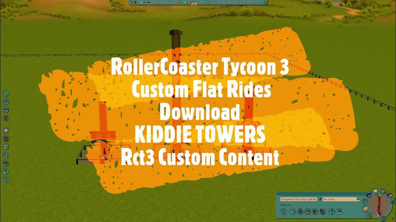 RollerCoaster Tycoon 3 Custom Flat Rides Download KIDDIE TOWERS Rct3