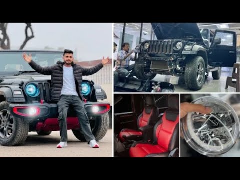 Thar_modification_work_start____कितने_inch_Alloy_Wheel_लगवाने_चाहिए ...