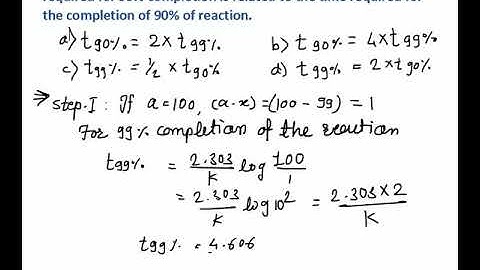 Chemical Kinetics Lect 14 : Sample Problem on First Order Reaction