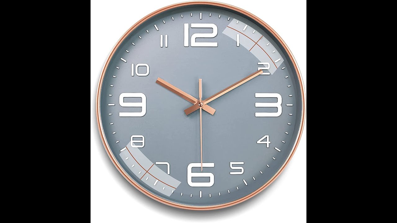 Rylan Wall Clock 12" Silent Quartz Decorative Latest Analog Wall Clock Non-Ticking Classic Clock