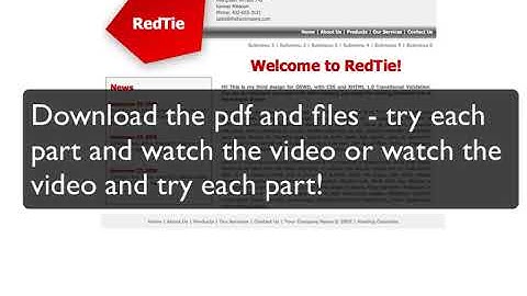 Joomla 1.5 Template Design, Lesson #23: The Red Tie Template