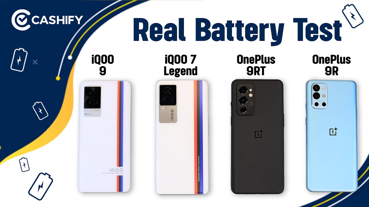iQOO 9 Vs iQOO 7 Legend Vs OnePlus 9RT Vs OnePlus 9R Battery Test - Shocking Results 😳