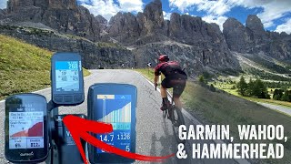 Garmin vs Hammerhead vs Wahoo GPS Climbing: Tested in the Dolomites (a VLOG)!