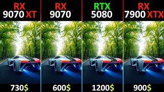 RX 9070 XT vs RX 9070 vs RTX 5080 vs RX 7900 XTX TEST IN 10 GAMES - R7-7800X3D -RT DLSS/FSR