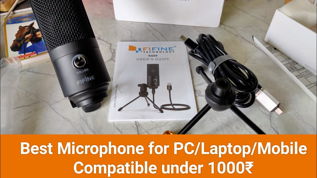 Best USB Microphone under 1000 Rs in India FiFine K680 Unboxing