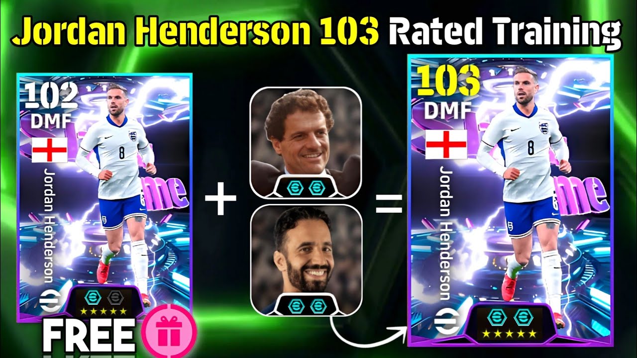 Jordan Henderson 103 Rated Training efootball 2026✨|How To Train Jordan Henderson 103 efootball 2026