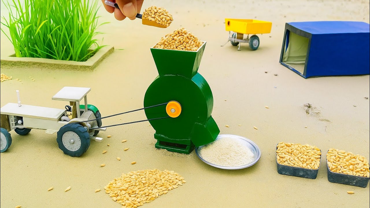 Diy mini tractor machine wala tractor gadi video flour mill atta