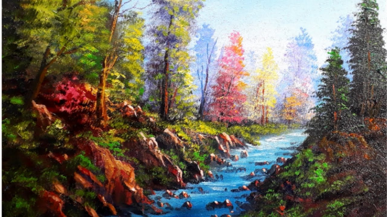 Landscape Painting || How to Paint || BK ART Galllery - YouTube