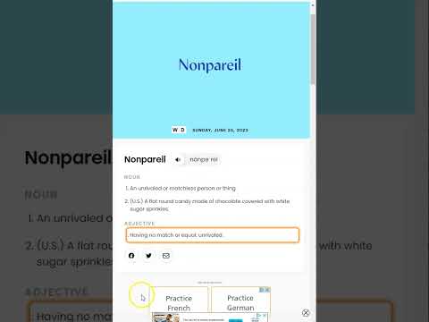 Βίντεο: Είναι το nonpareil μία ή δύο λέξεις;