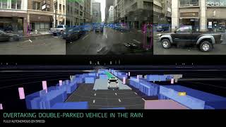 Zoox: Overtaking Double-Parked Vehicle in the Rain