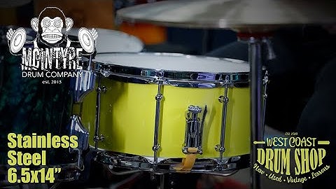 McIntyre Drum Co. 6.5x14" Stainless Steel Gloss Yellow Snare Drums