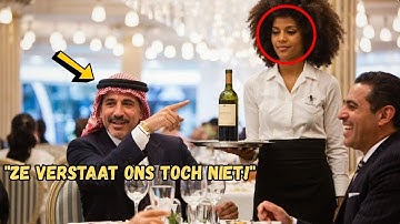 IEDEREEN LACHTE toen ARABISCHE MILJARDAIR de SERVEERSTER BELEDIGDE — tot zij in ARABISCH ANTWOORDDE!